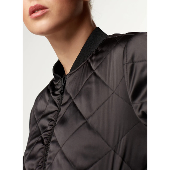 Blanc Noir Reversible Bomber Jacket Camo Navy Small NWT - Picture 3 of 12